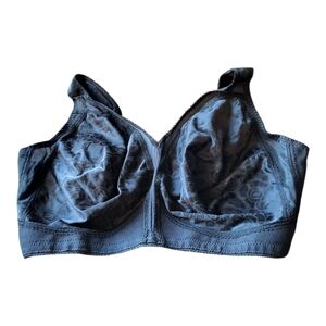 Playtex 18-Hour Black Full-Coverage Bra with Supportive Straps - Size 40DDD